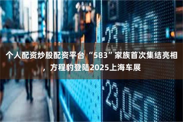 个人配资炒股配资平台 “583”家族首次集结亮相，方程豹登陆2025上海车展
