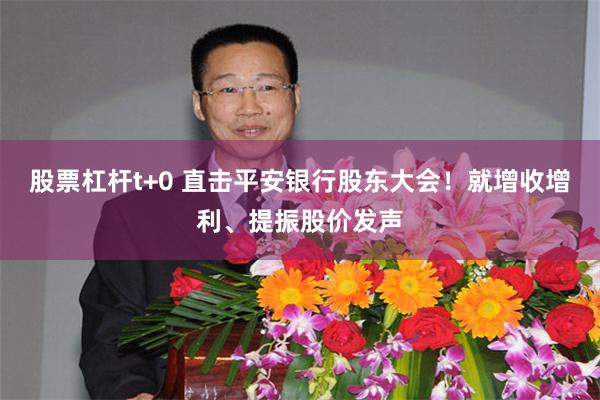 股票杠杆t+0 直击平安银行股东大会！就增收增利、提振股价发声