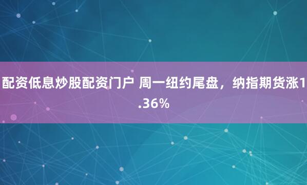 配资低息炒股配资门户 周一纽约尾盘，纳指期货涨1.36%