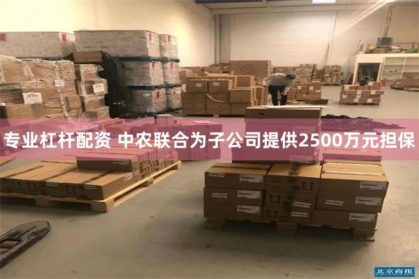 专业杠杆配资 中农联合为子公司提供2500万元担保