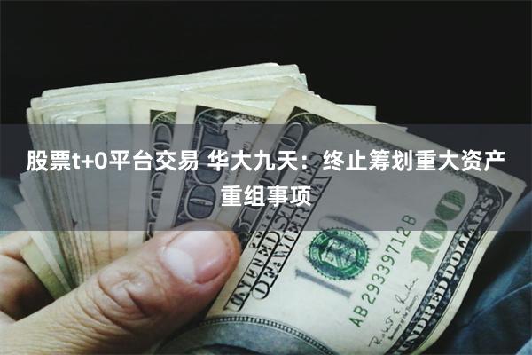 股票t+0平台交易 华大九天：终止筹划重大资产重组事项