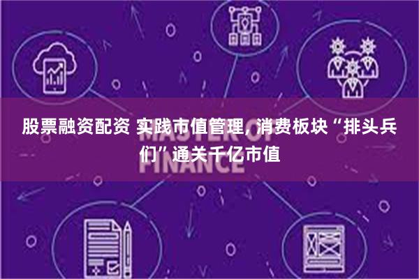 股票融资配资 实践市值管理, 消费板块“排头兵们”通关千亿市值