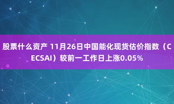 股票什么资产 11月26日中国能化现货估价指数（CECSAI）较前一工作日上涨0.05%
